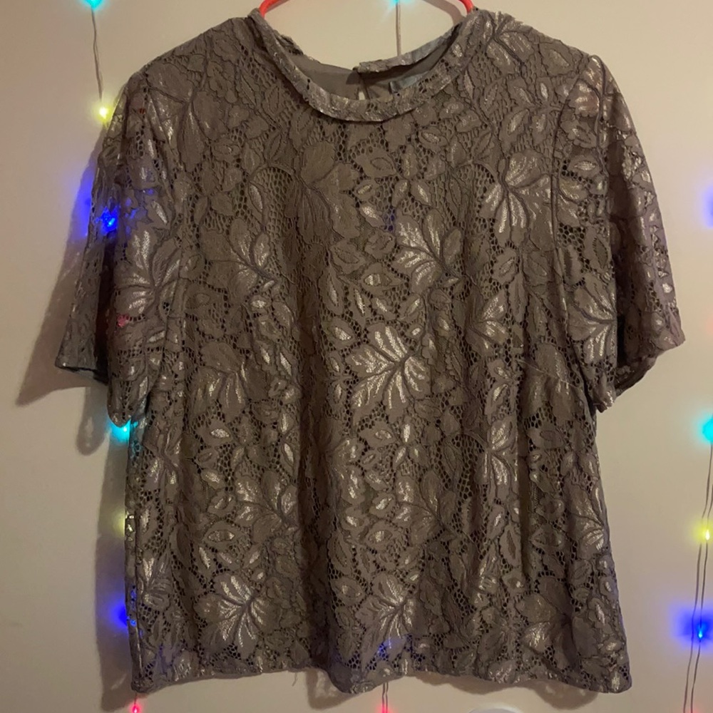 Semi-Formal Grey Lace Top from H&M